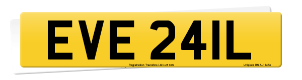 Registration number EVE 241L